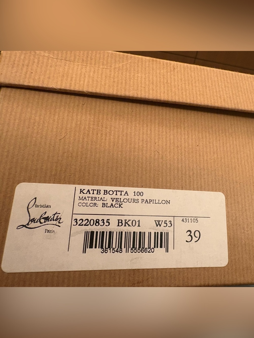 KATE BOTTA 100 Women's Black Velvet Pointed-Toe Christian Louboutin Boot - Picture 6 of 7